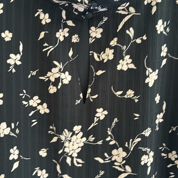 Nordstrom Rack black & tan flowered sleeveless dress 2X - Picture 3 of 4